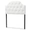 Baxton Studio Morris White Upholstered Button-Tufted Twin Size Headboard 125-6977 - alternate 3